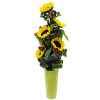 Букет из подсолнуха и хиперикума