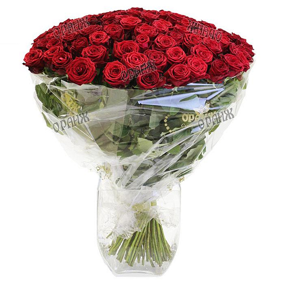 Букет из 101 красной розы — фото 1
