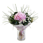 Букет из гортензии и хризантемы Сантини