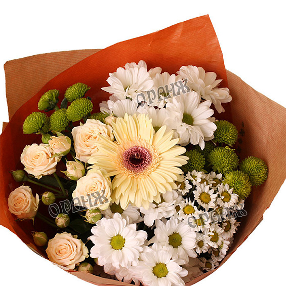 Букет из роз и хризантем. — фото 2